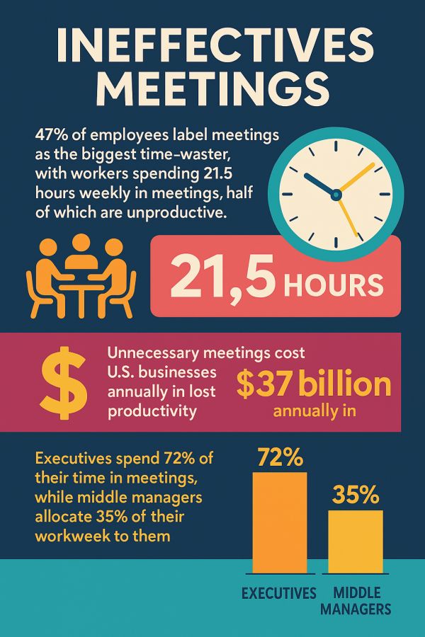 ineffective meetings infographic and statistics